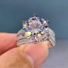3 Carat Moissanite Ring with Ring Box