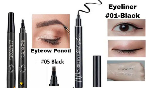 Black Eyebrow Pencil & Black Eyeliner